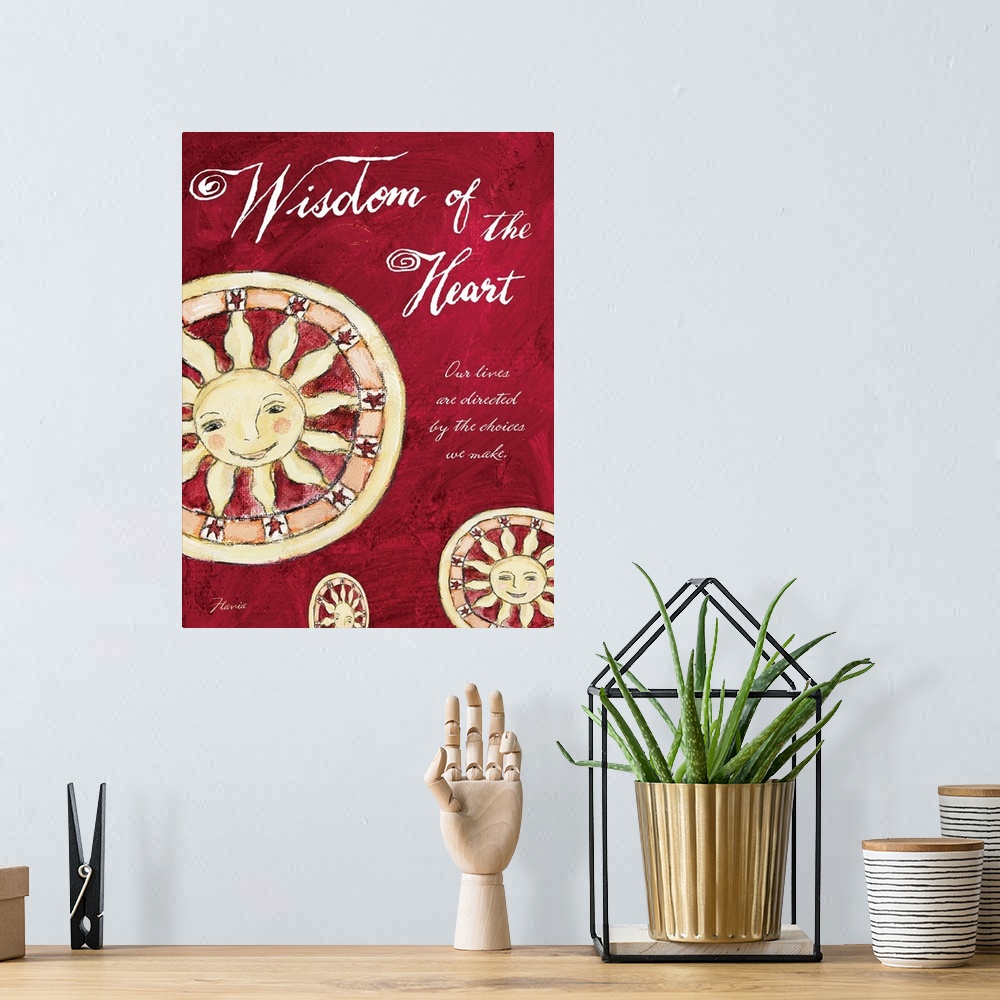 A bohemian room featuring Wise Sun Inspirational Print