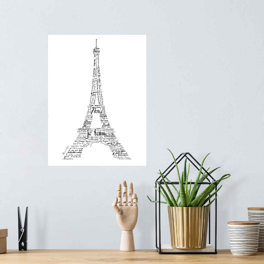 A bohemian room featuring As The French Say, Eiffel Tower