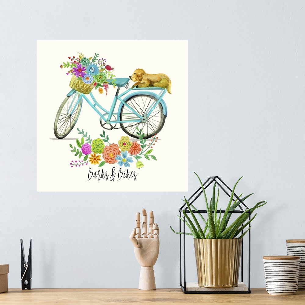 A bohemian room featuring Barks and Bikes