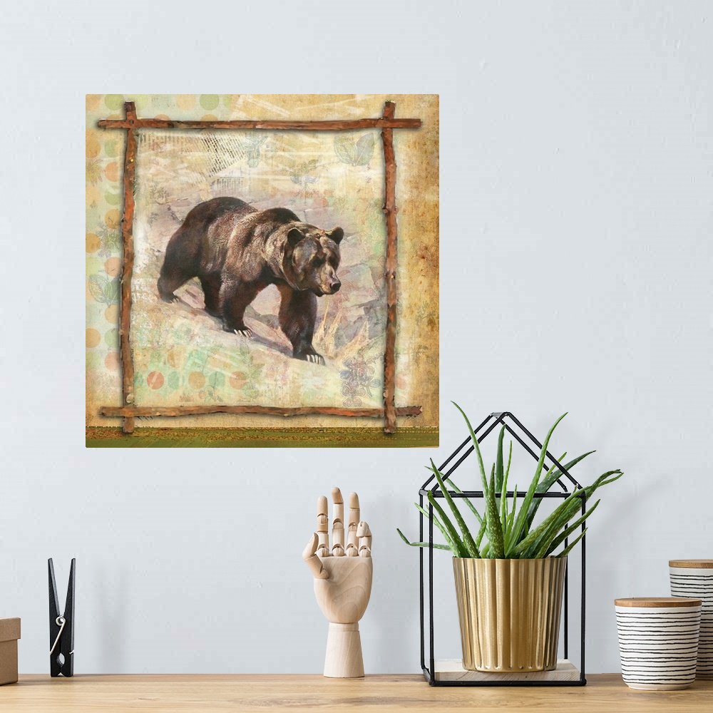 A bohemian room featuring Bear Nature
