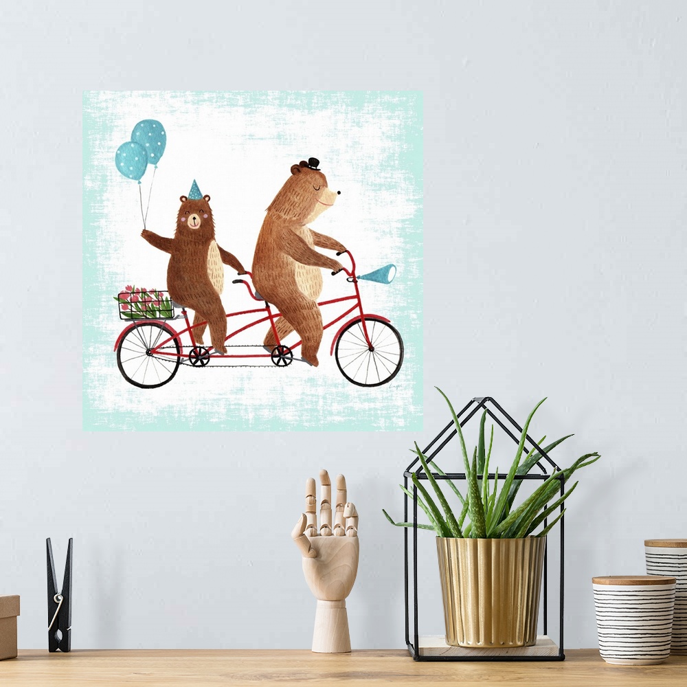 A bohemian room featuring Bicycle Built For Bears