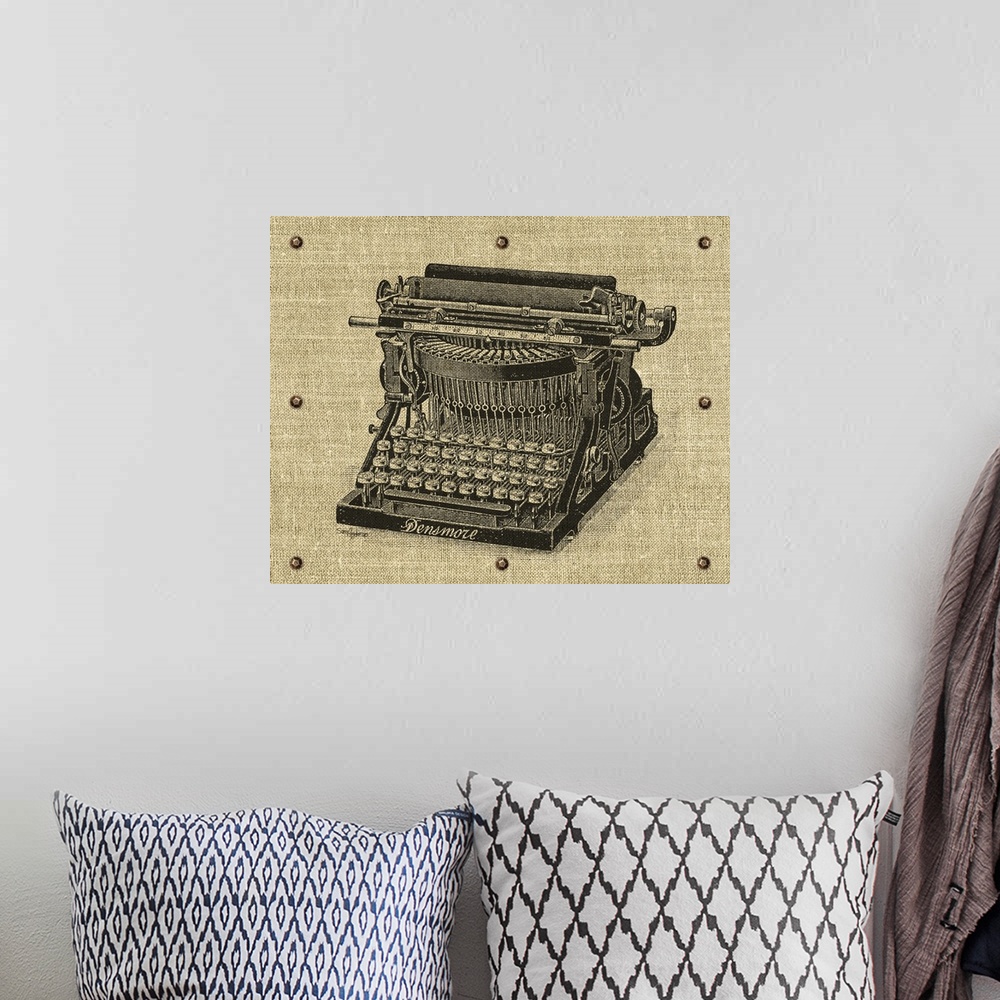 A bohemian room featuring Vintage Typewriter