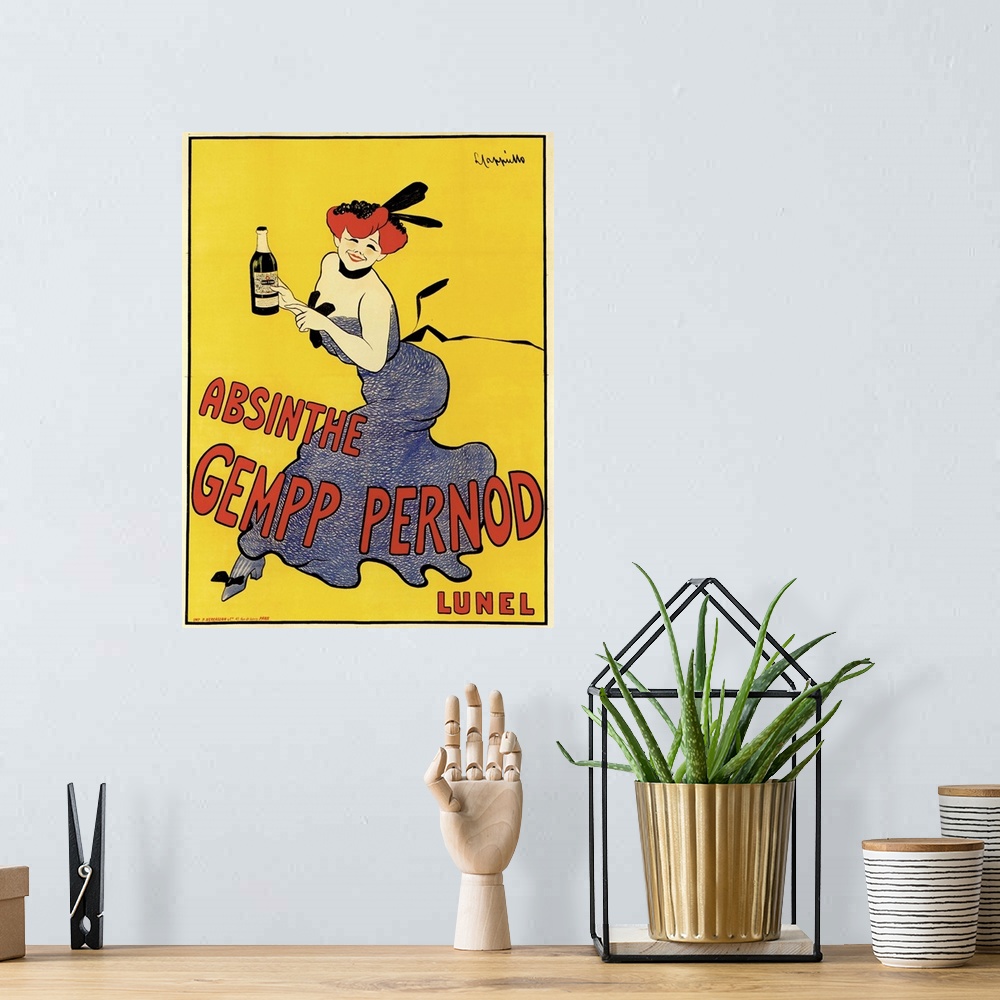 A bohemian room featuring Absinthe Gempp Pernod - Vintage Advertisement