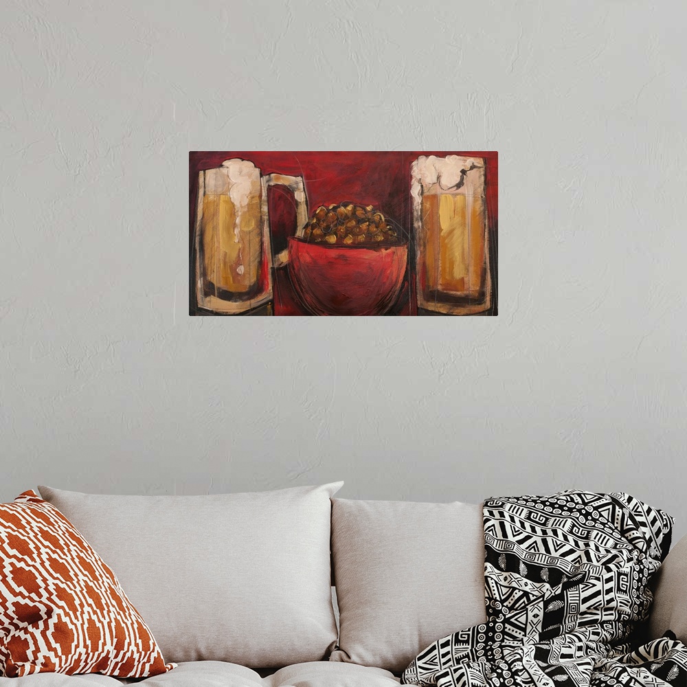 A bohemian room featuring Beer And Beernuts