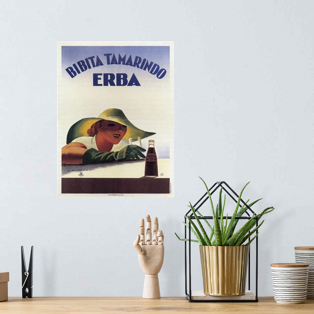 A bohemian room featuring Bibita Tamarindo Soda - Vintage Beverage Advertisement