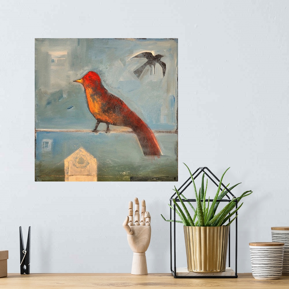 A bohemian room featuring Birds Know IV
