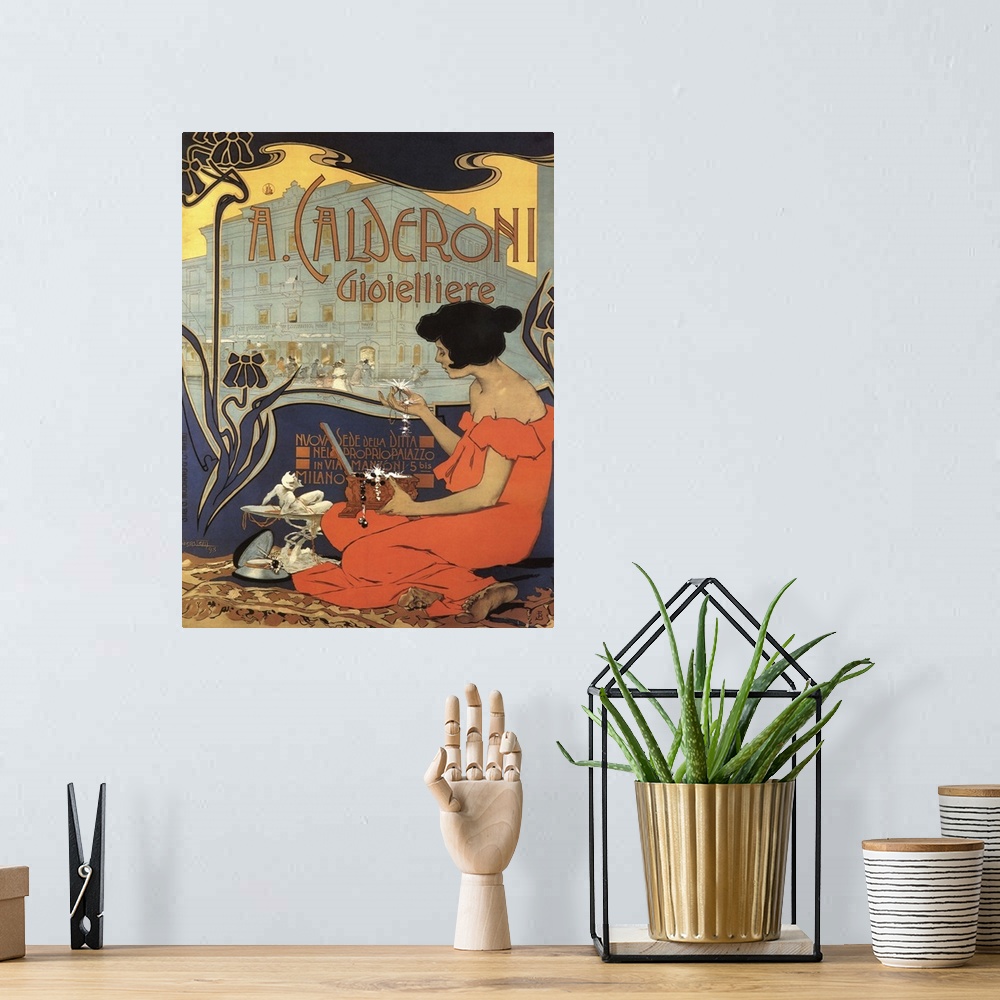 A bohemian room featuring Calderoni - Vintage Jewelry Advertisement