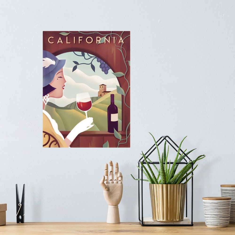 A bohemian room featuring California Wine