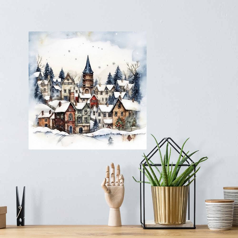A bohemian room featuring Christmas Town