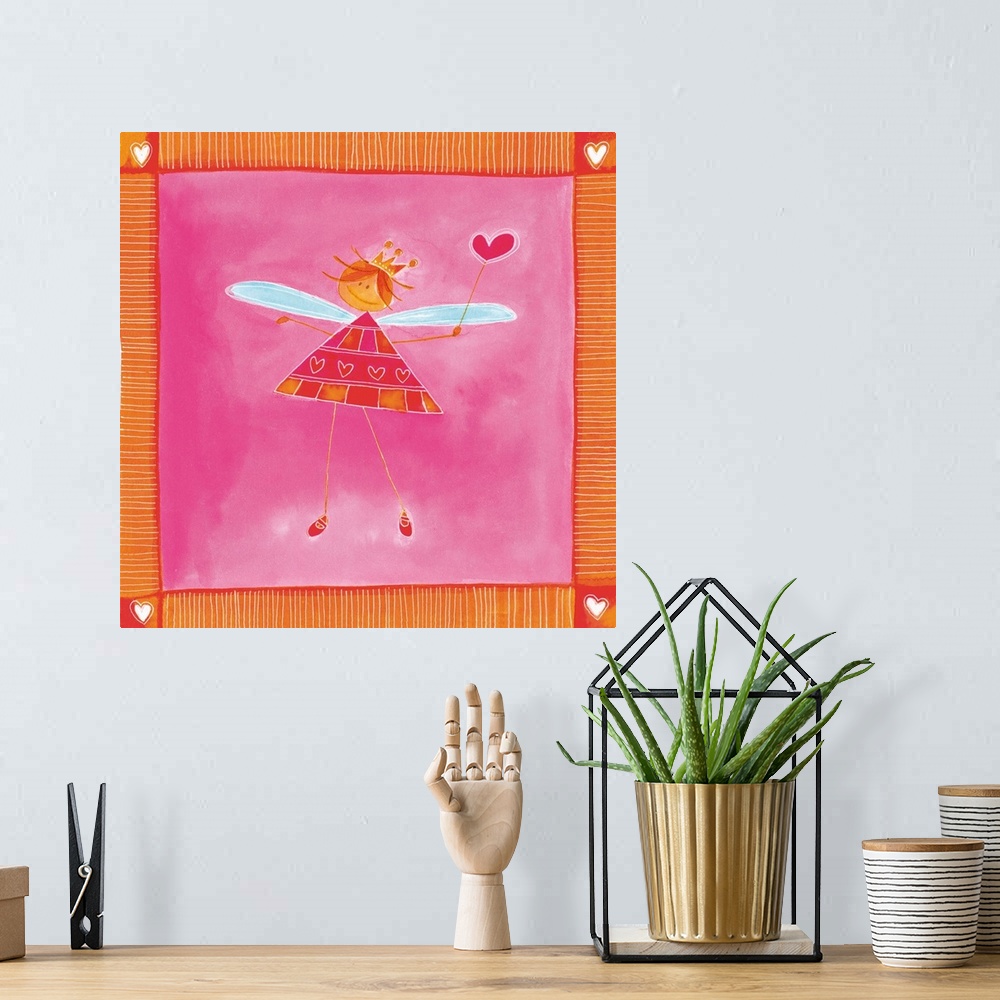 A bohemian room featuring a fairy holding a wand