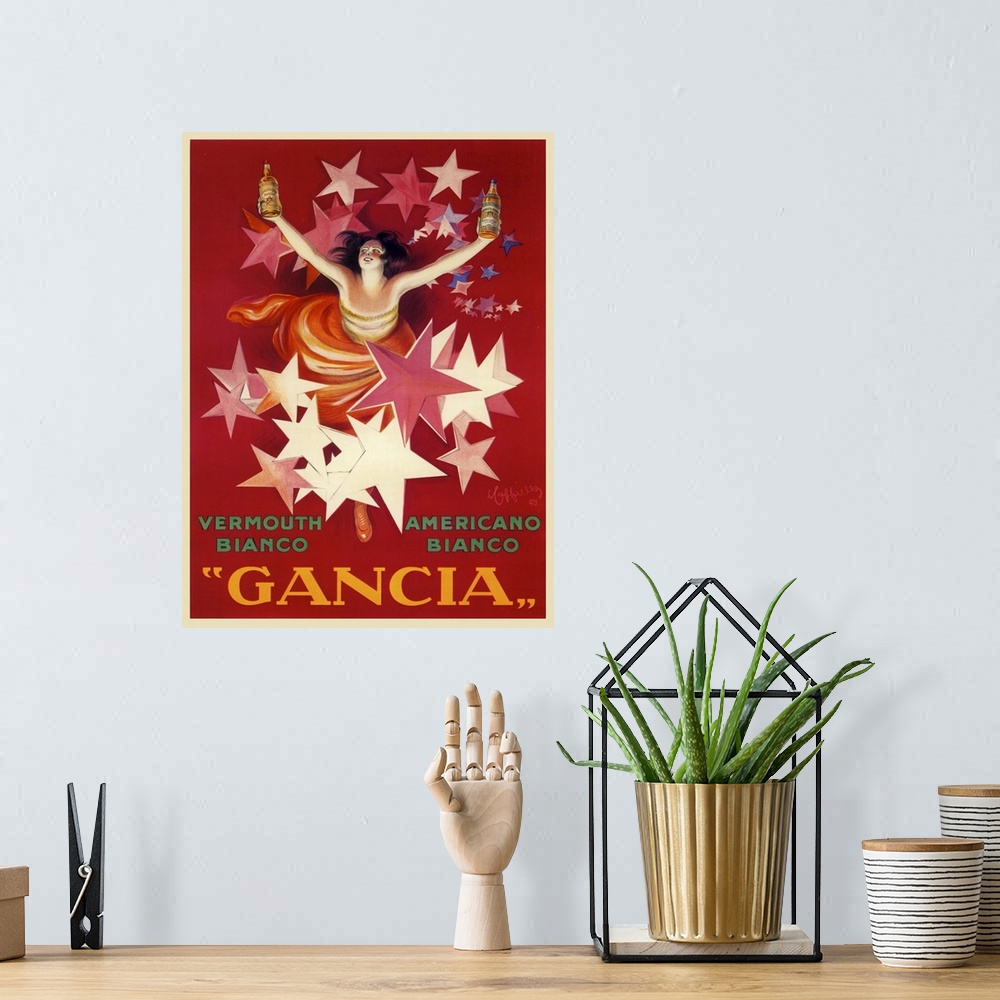 A bohemian room featuring Gancia - Vintage Vermouth Advertisement