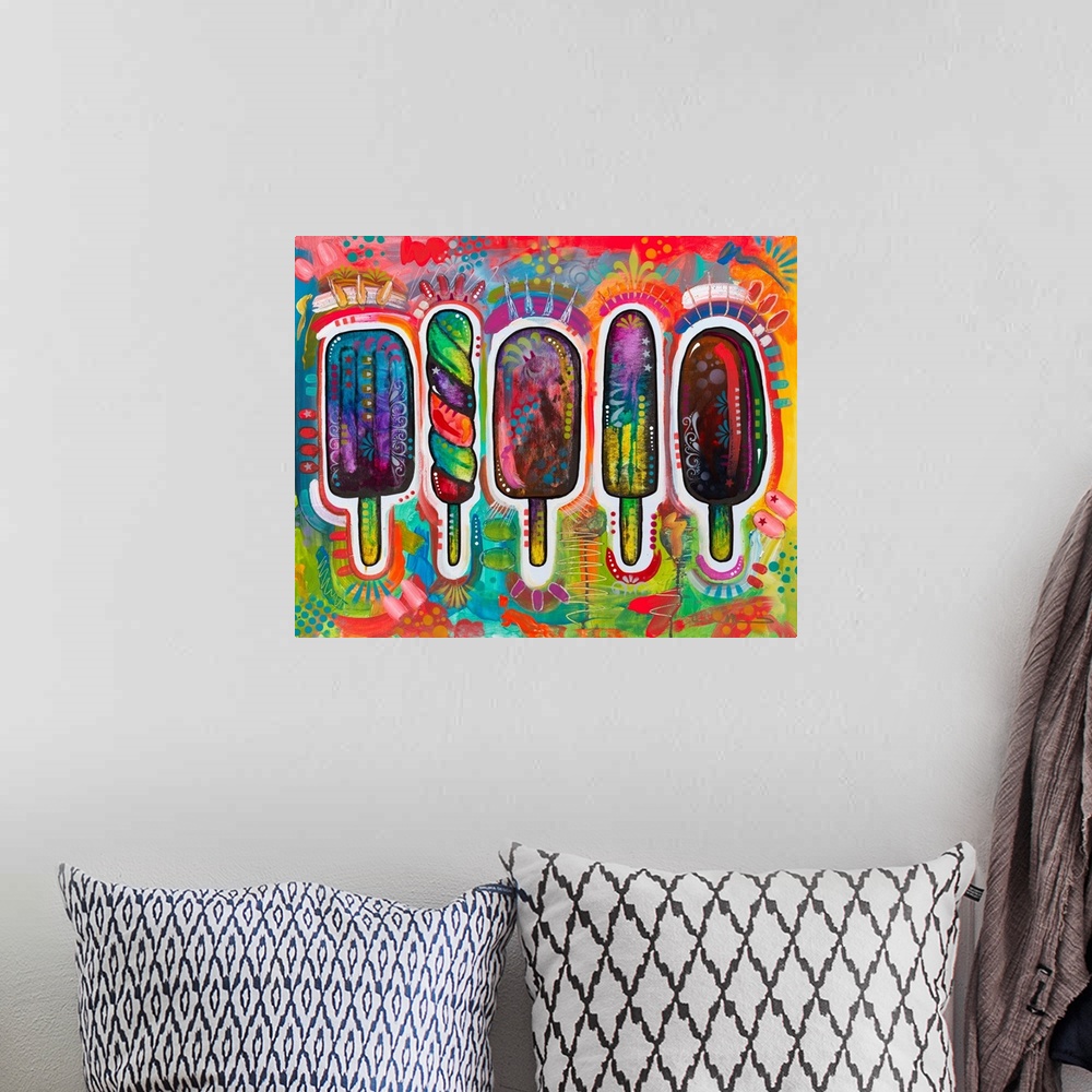 A bohemian room featuring Ice Pops 1