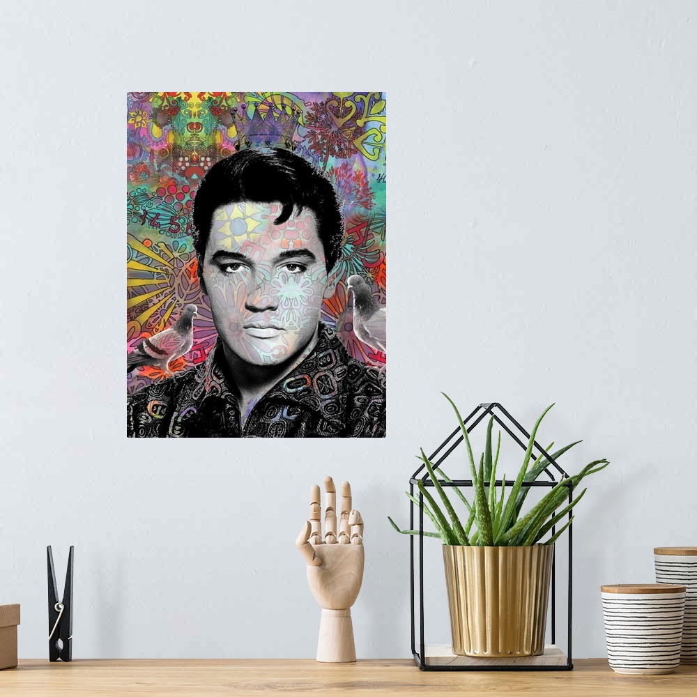 A bohemian room featuring King Elvis