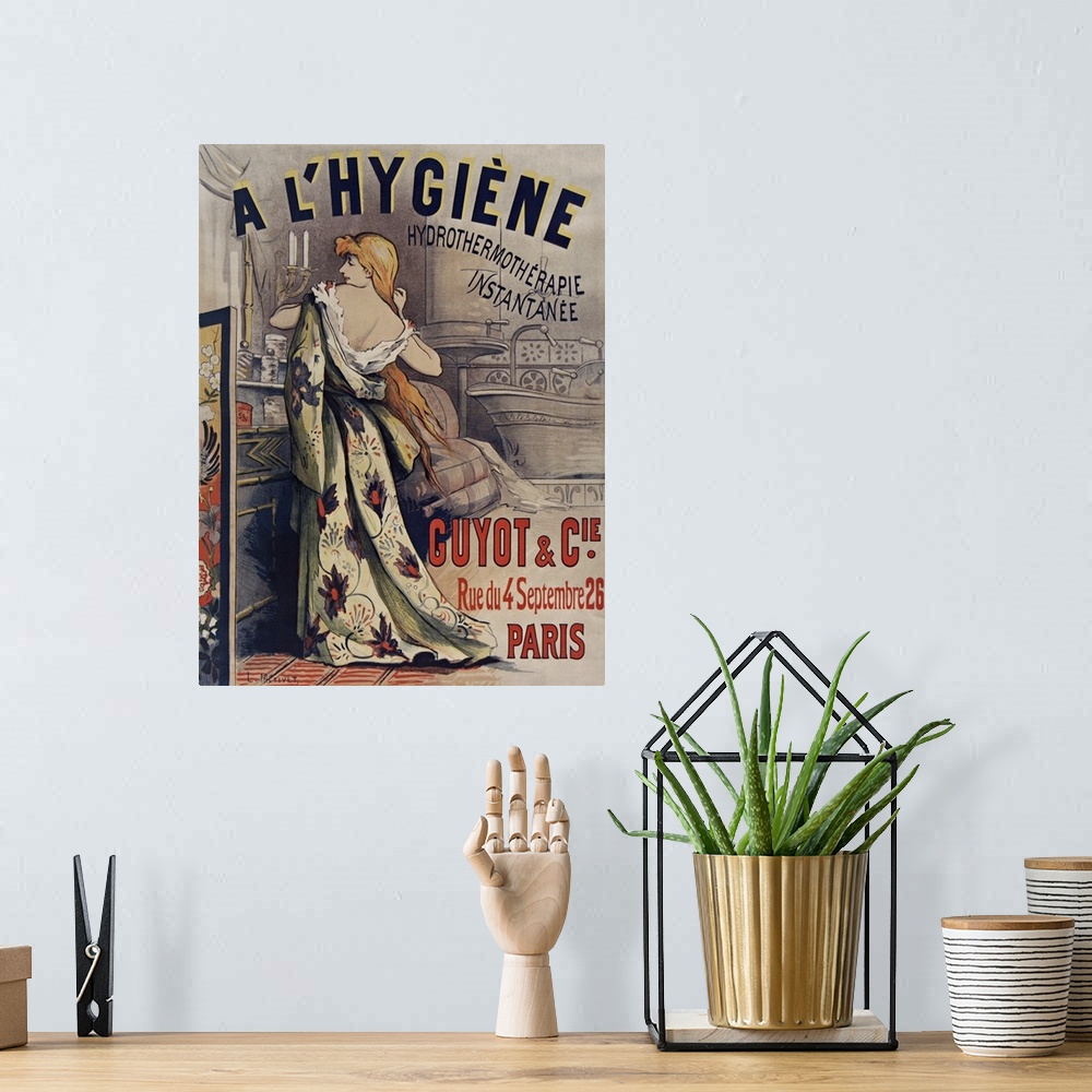 A bohemian room featuring L'Hygiene Hydrothermotherapie - Vintage Advertisement