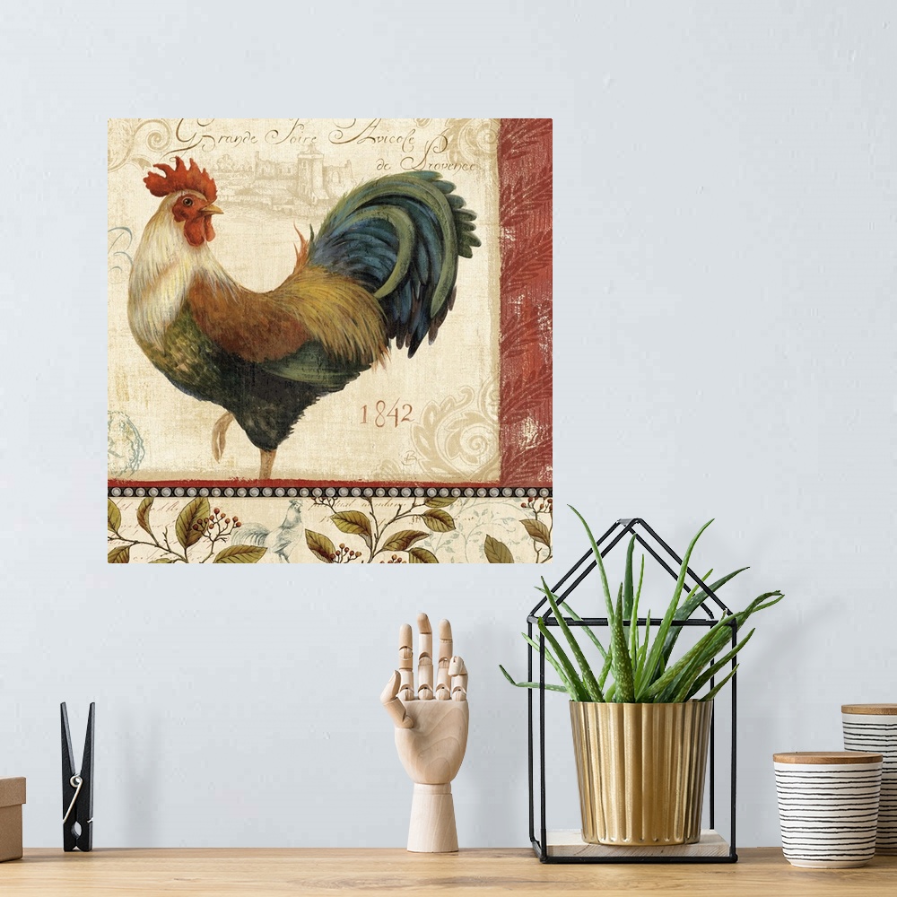 A bohemian room featuring Majestic Rooster II