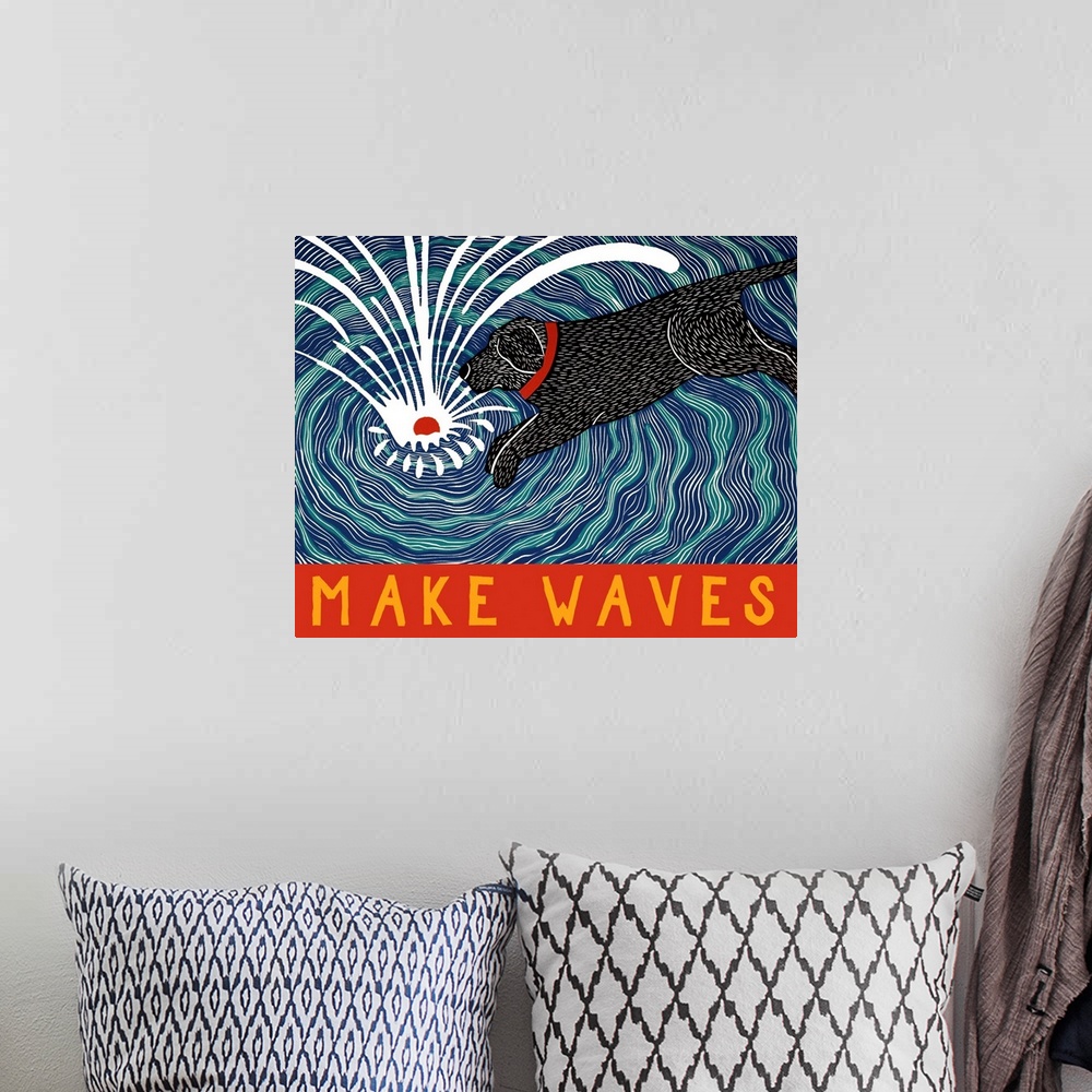 A bohemian room featuring Make Waves Wbanner