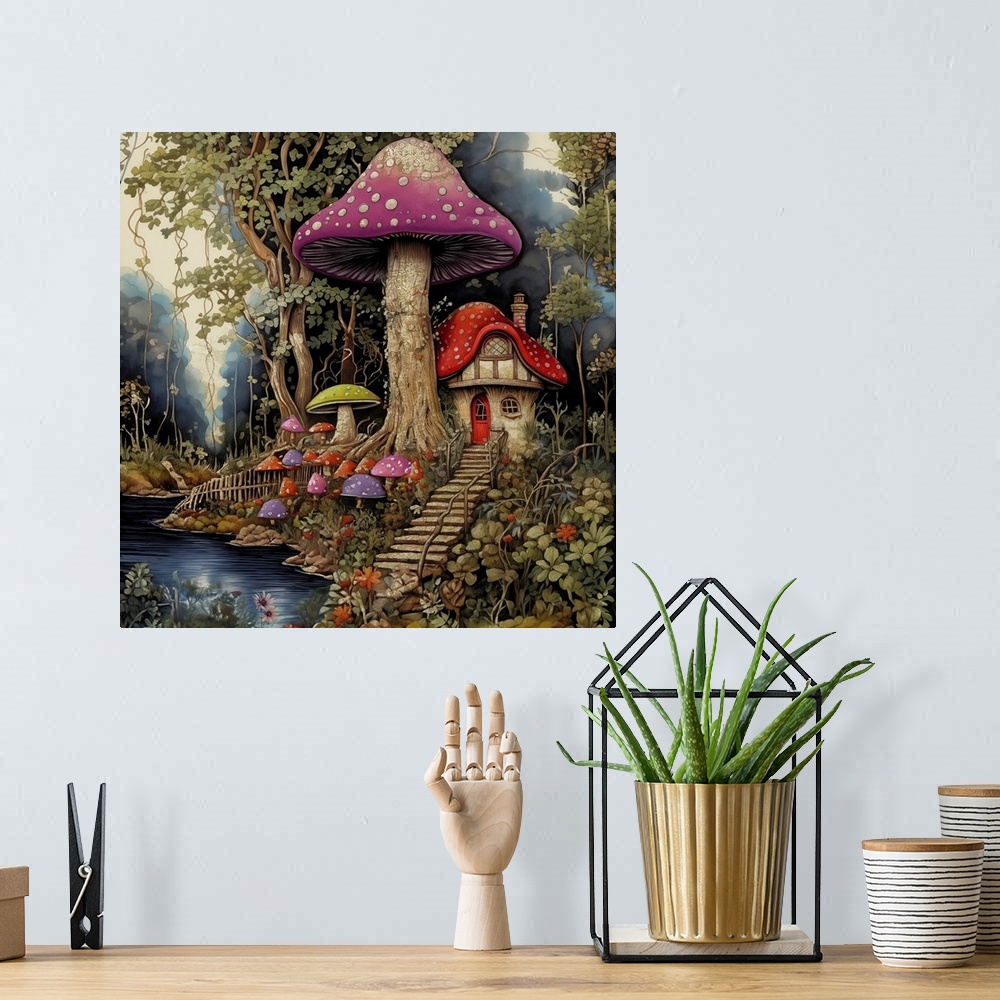 A bohemian room featuring Mushroom Cottage