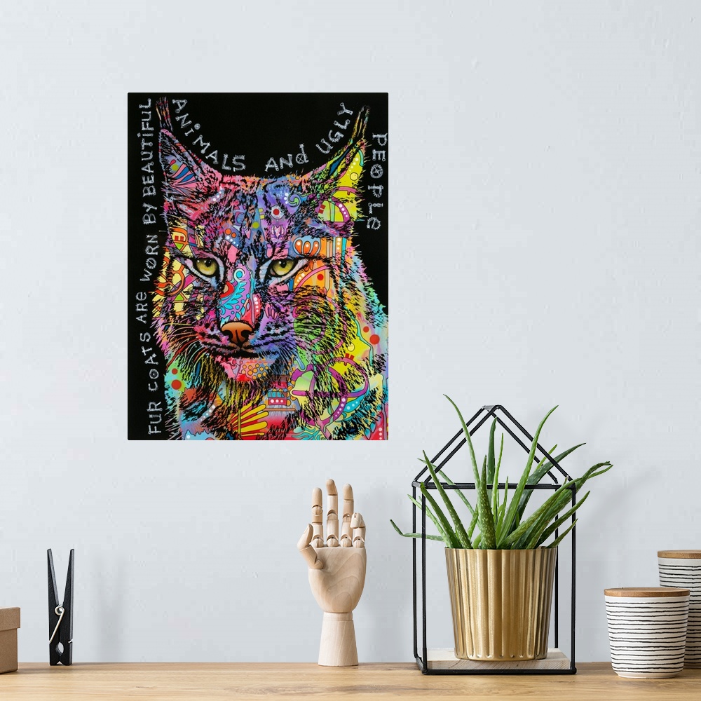 A bohemian room featuring Psychedelic Bobcat