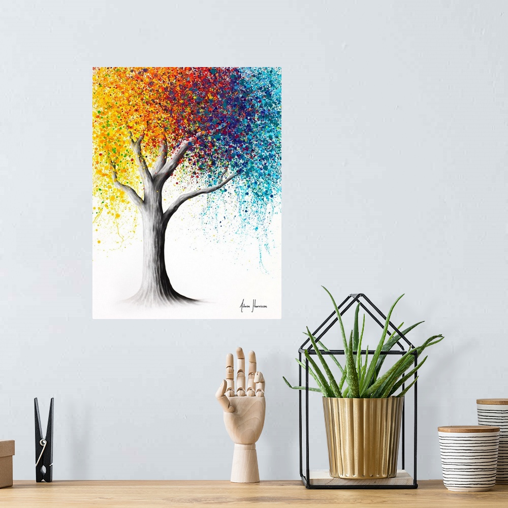 A bohemian room featuring Rainbow Rollicking Tree