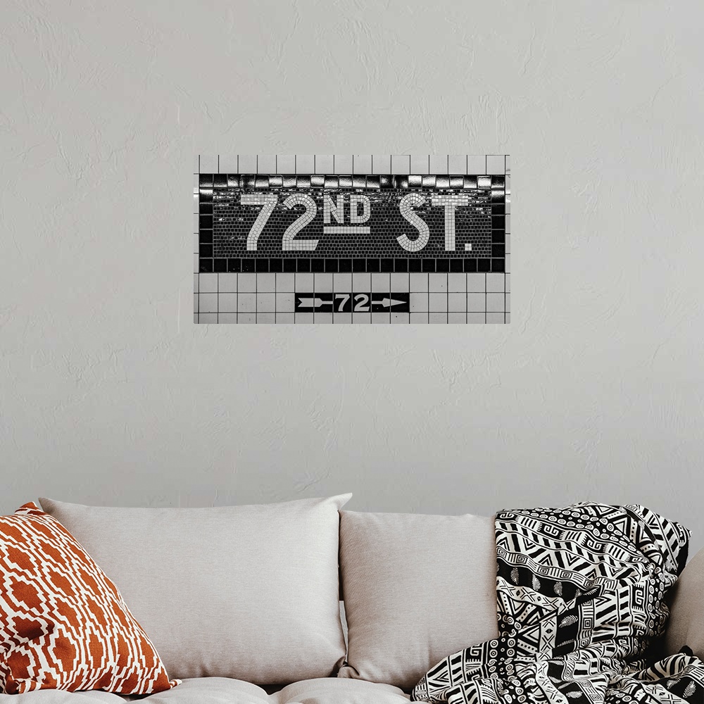 A bohemian room featuring New York City Subway Station At 72nd Street