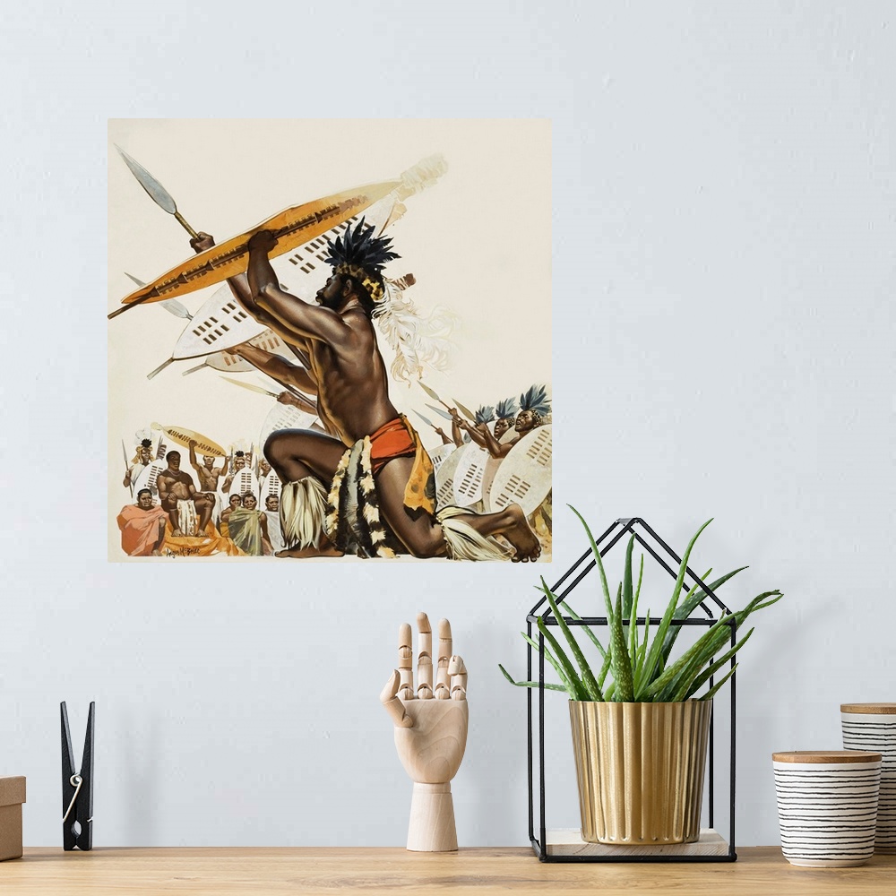 A bohemian room featuring African Warriors.