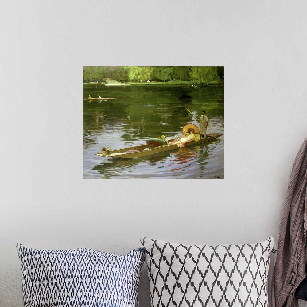 A bohemian room featuring Boating Scene At Maidenhead
