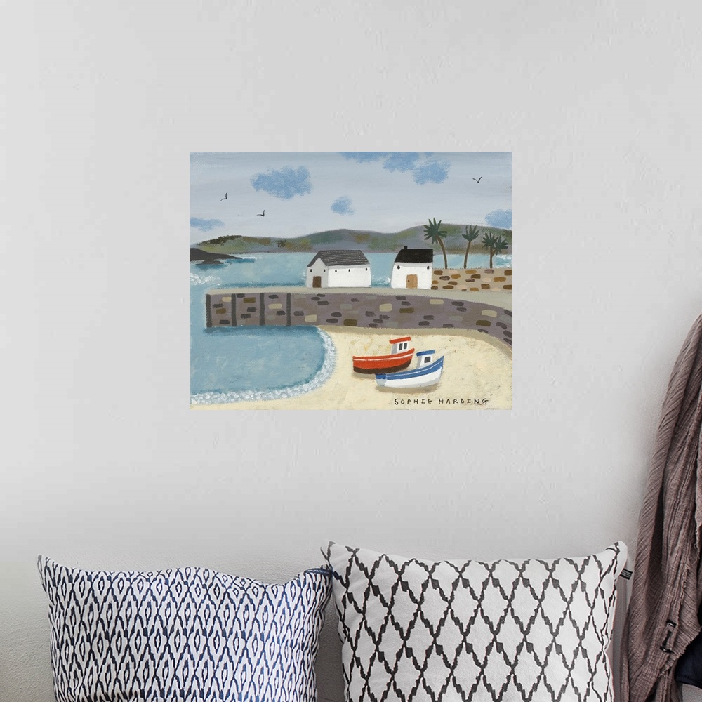 A bohemian room featuring Boats And Harbour