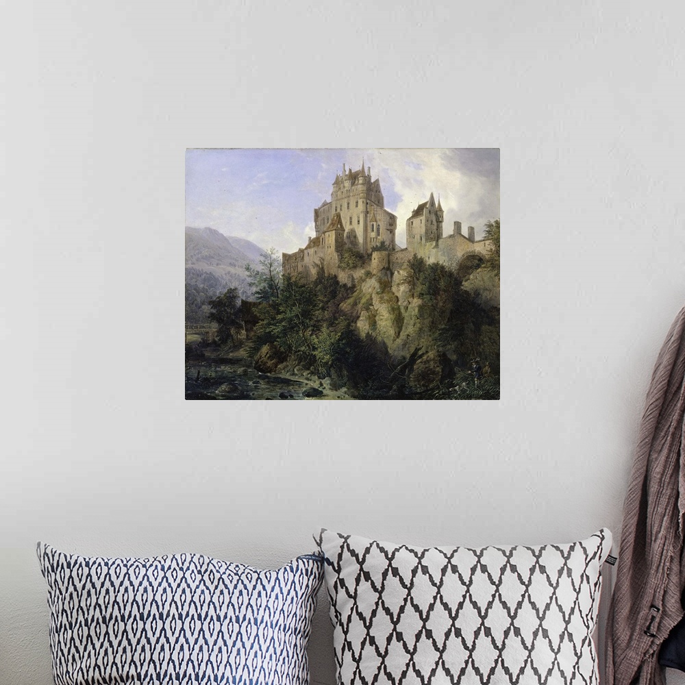 A bohemian room featuring Eltz Castle by Domenico Quaglio