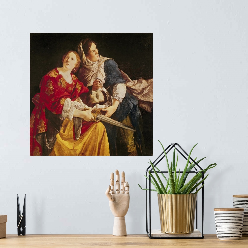 A bohemian room featuring Judith with the head of Holofernes