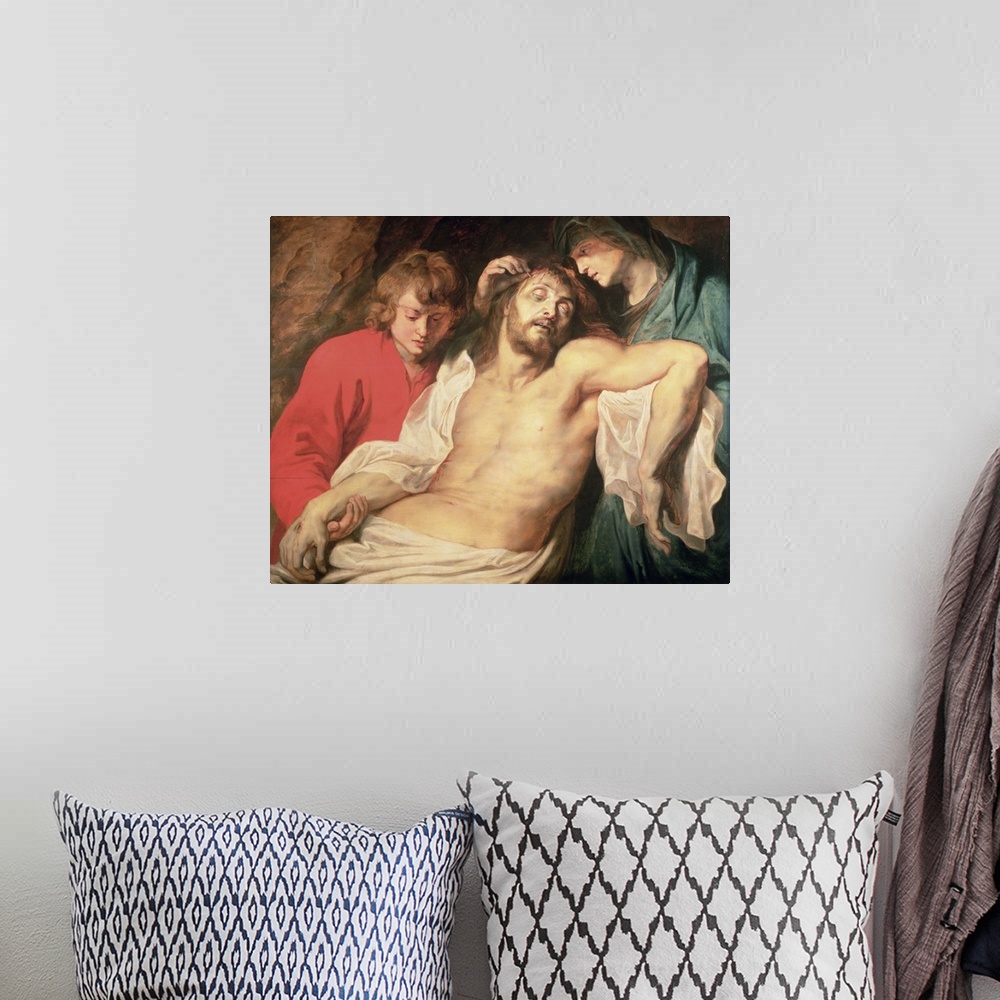 A bohemian room featuring XAM68667 Lament of Christ by the Virgin and St. John, 1614/15 (panel)  by Rubens, Peter Paul (157...