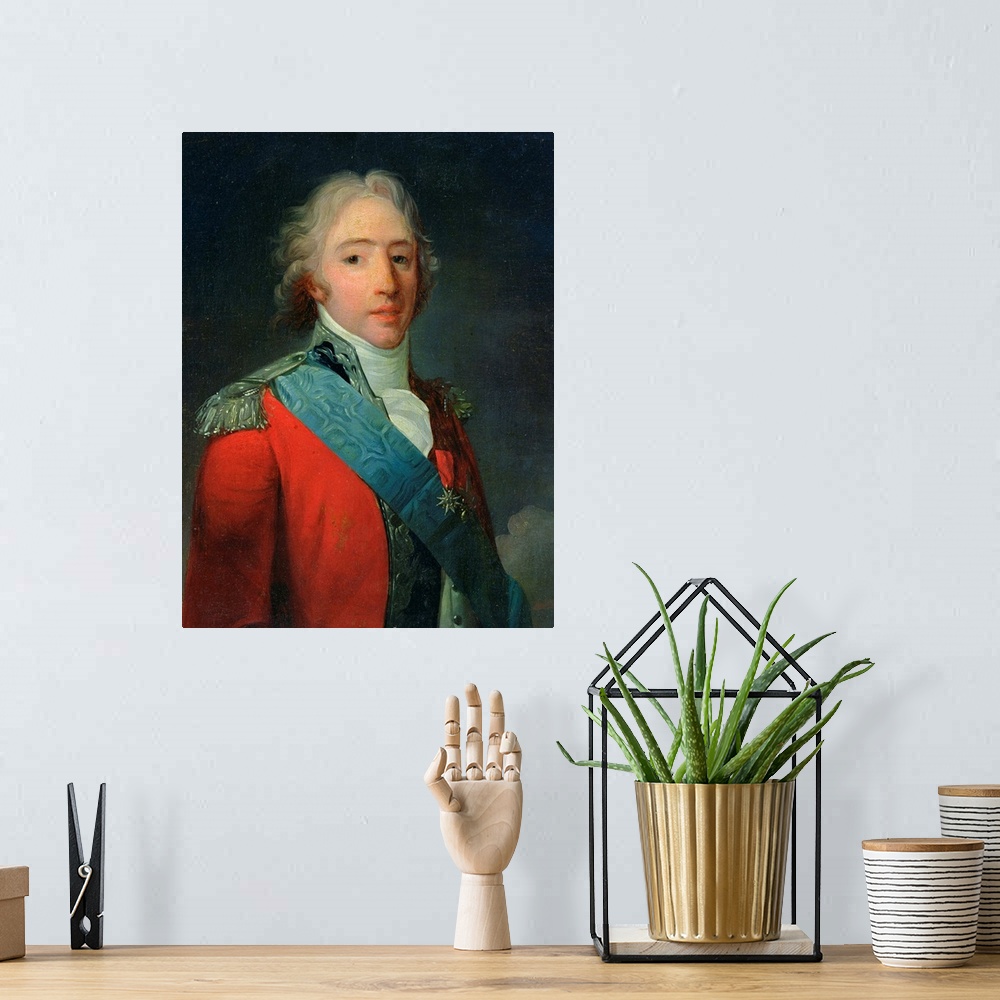 A bohemian room featuring XIR149583 Portrait of Charles of France (1757-1836), Count of Artois, future Charles X King of Fr...