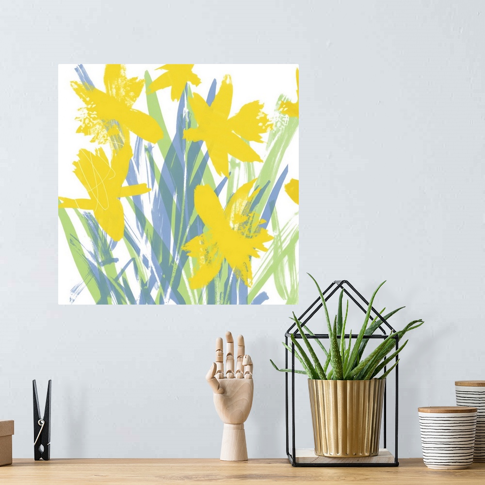 A bohemian room featuring Spring Daffodils