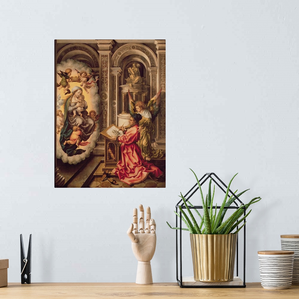 A bohemian room featuring St. Luke