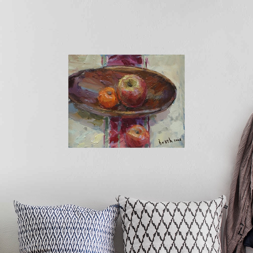 A bohemian room featuring Still Life With Wooden Bowl