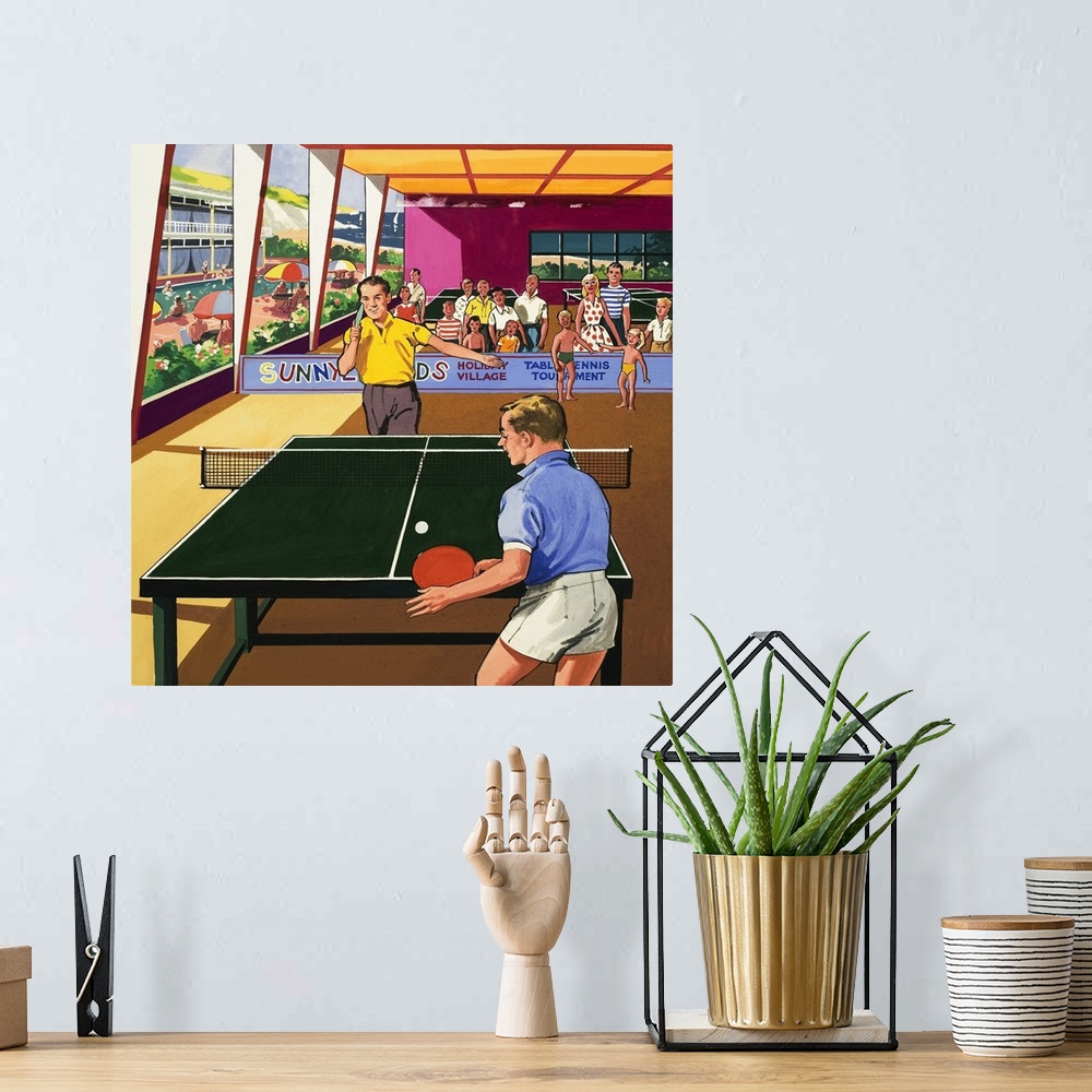 A bohemian room featuring People You See. Table Tennis Players. From Teddy Bear
