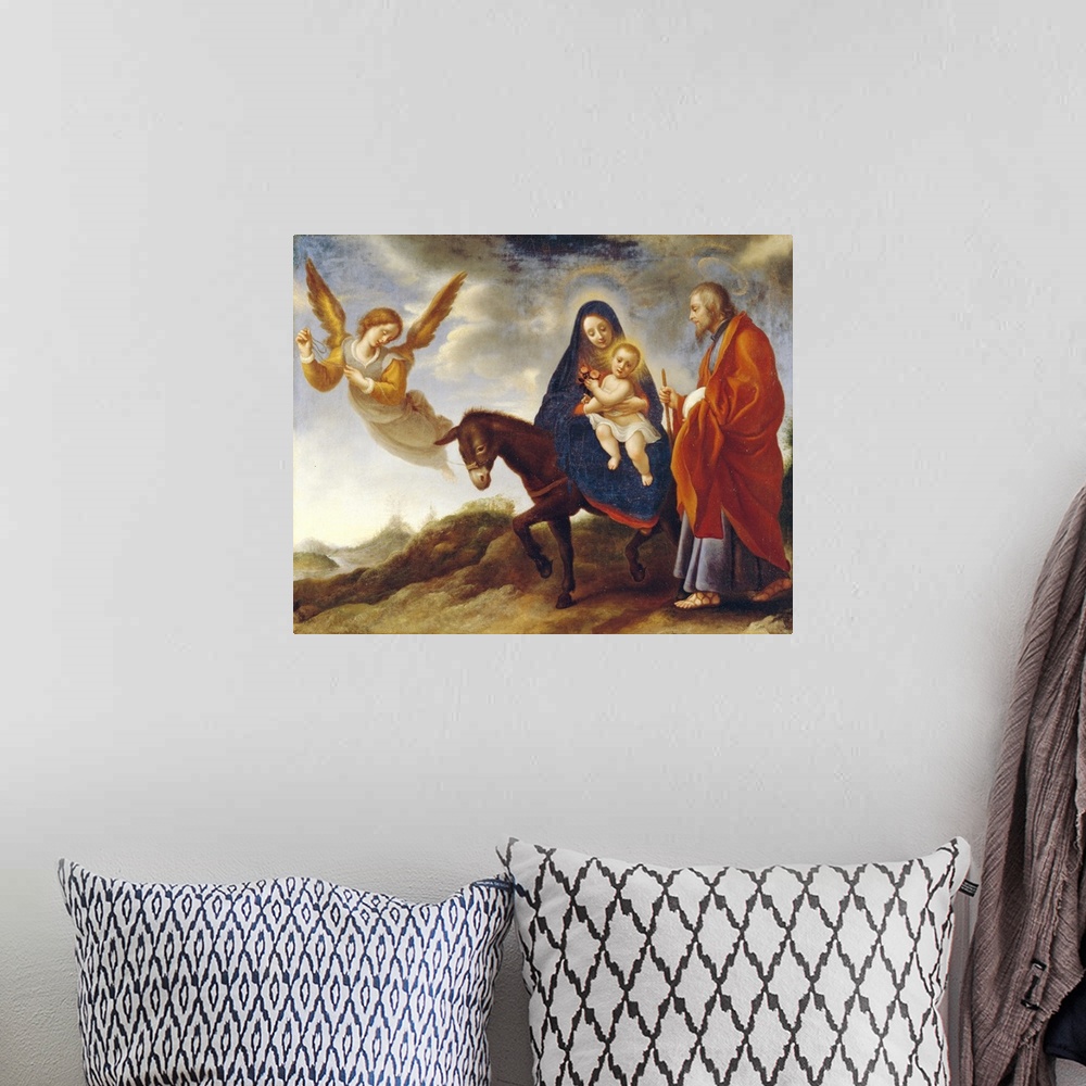 A bohemian room featuring The Flight into Egypt, c.1648-50