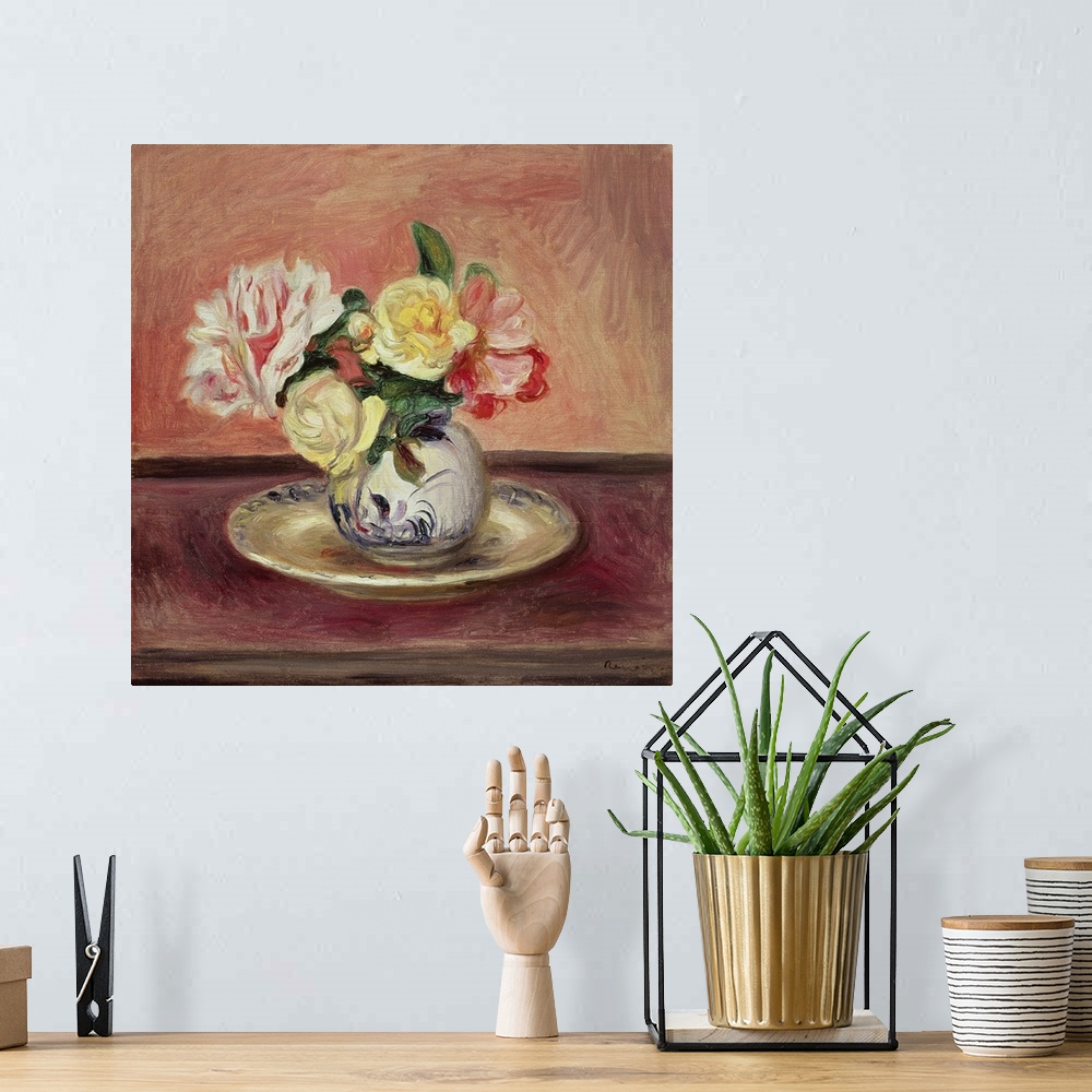 A bohemian room featuring Vase Of Flowers