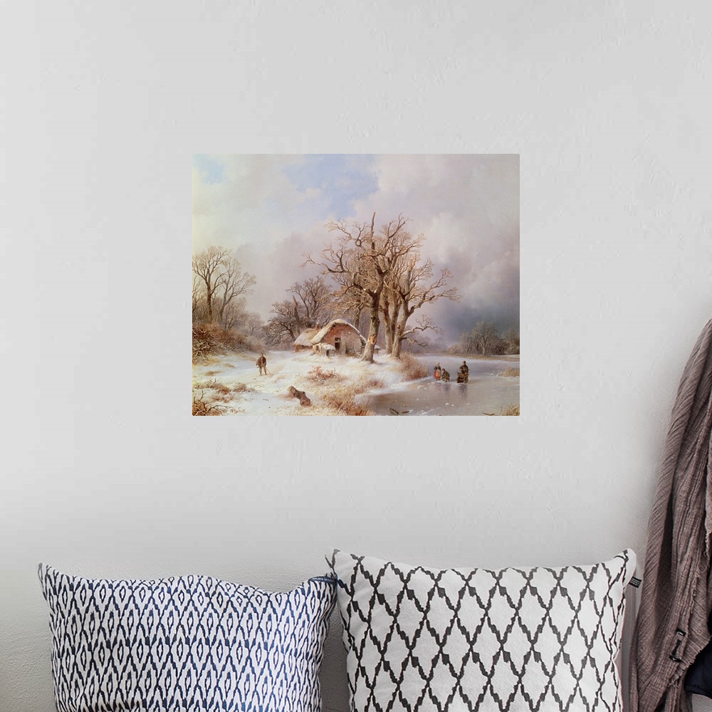 A bohemian room featuring Winter landscape