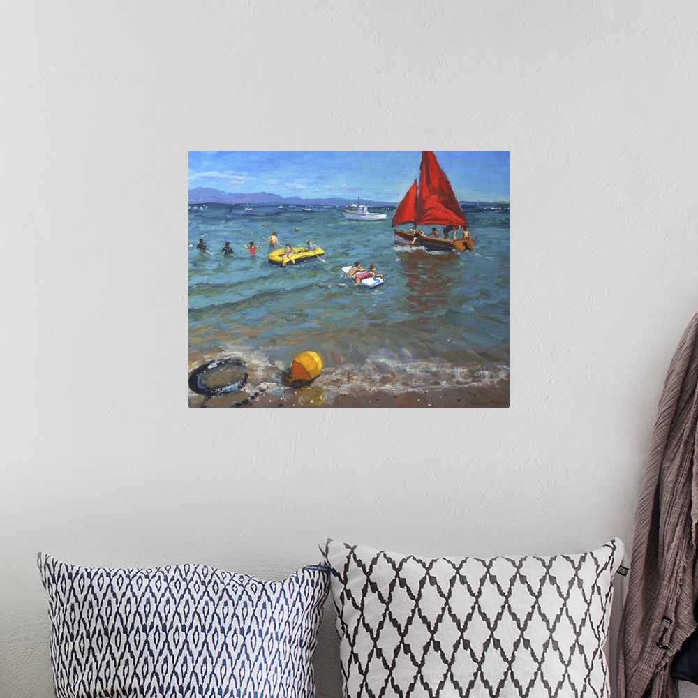 A bohemian room featuring Yellow Buoy and Red Sails