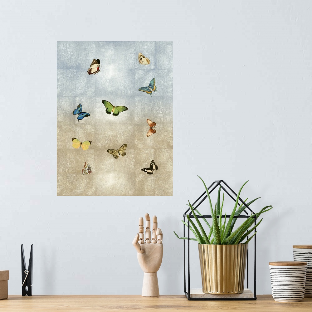 A bohemian room featuring Butterflies Meet Up I