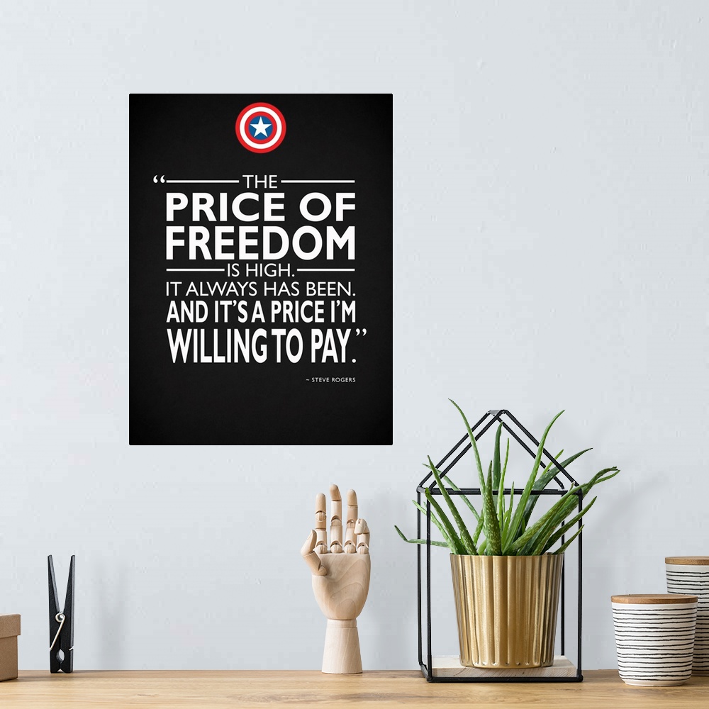A bohemian room featuring "The price of freedom is high. It always has been. And it's a price I'm willing to pay." -Steve R...
