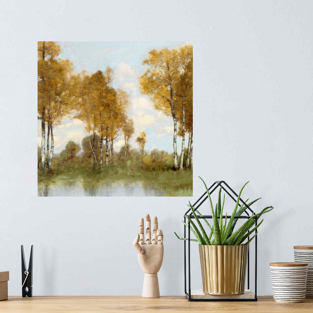 A bohemian room featuring Golden Tree Pond II