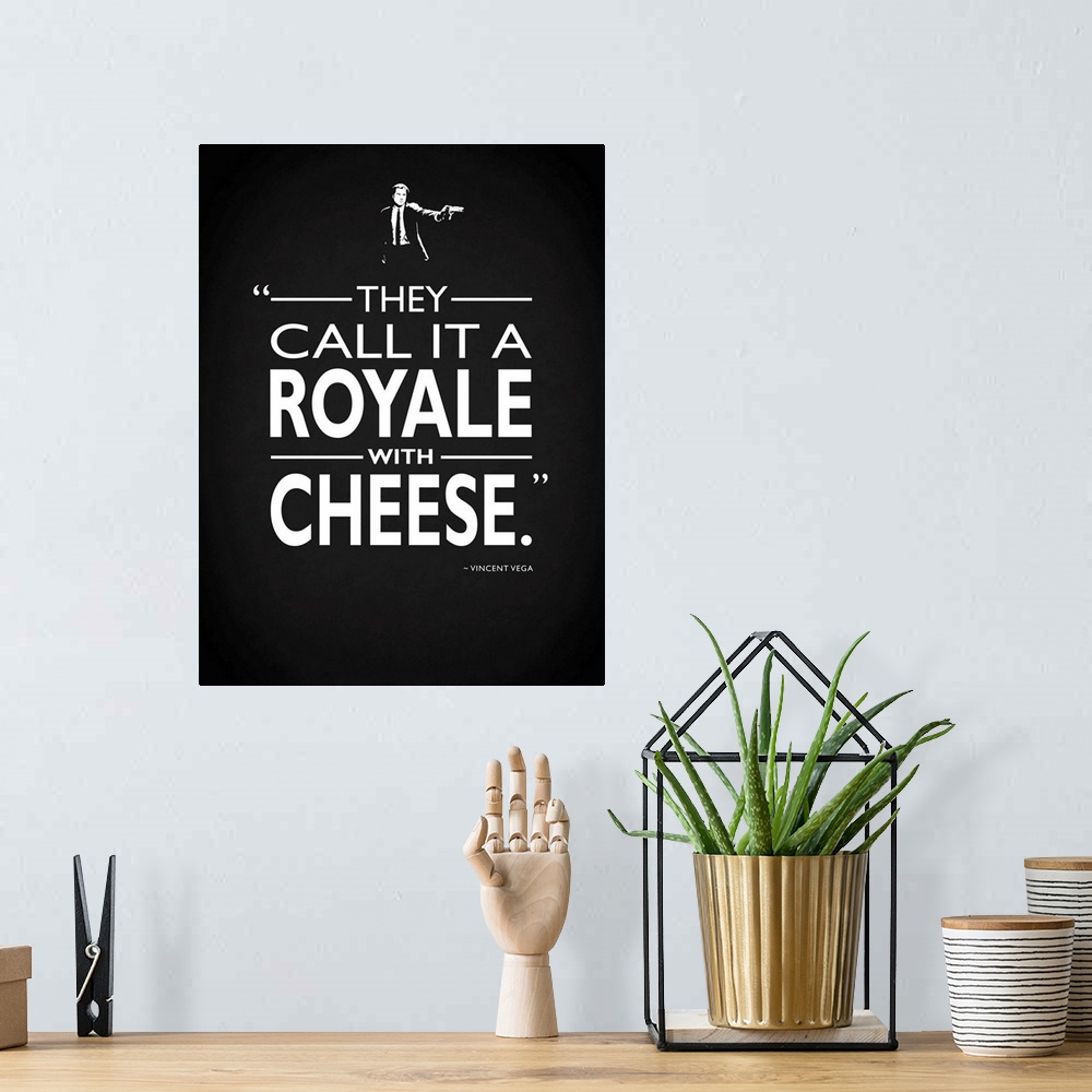 A bohemian room featuring "They call it a royale with cheese." -Vincent Vega