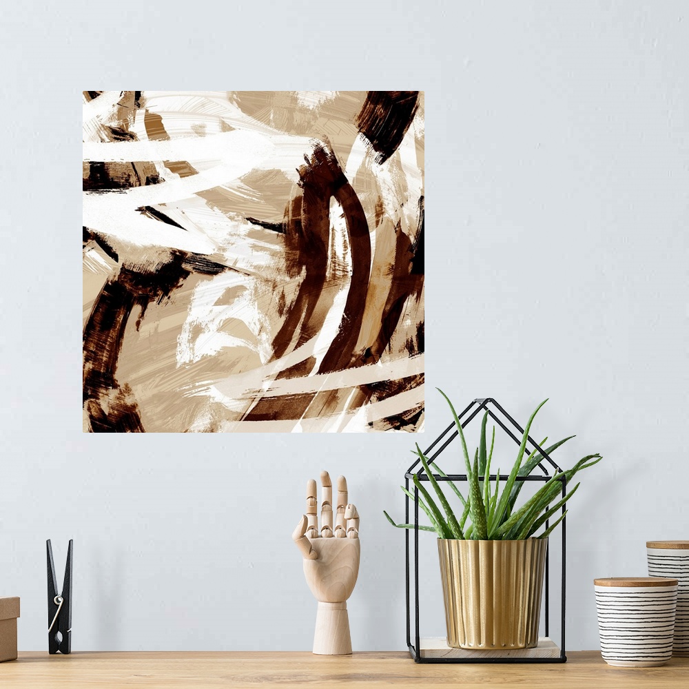 A bohemian room featuring Abstract Brown Brush