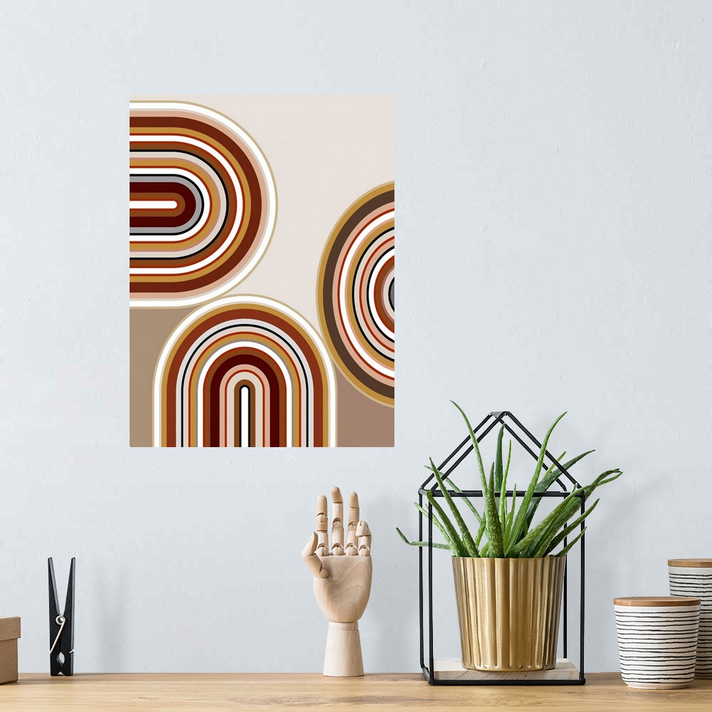 A bohemian room featuring Abstract Brown C
