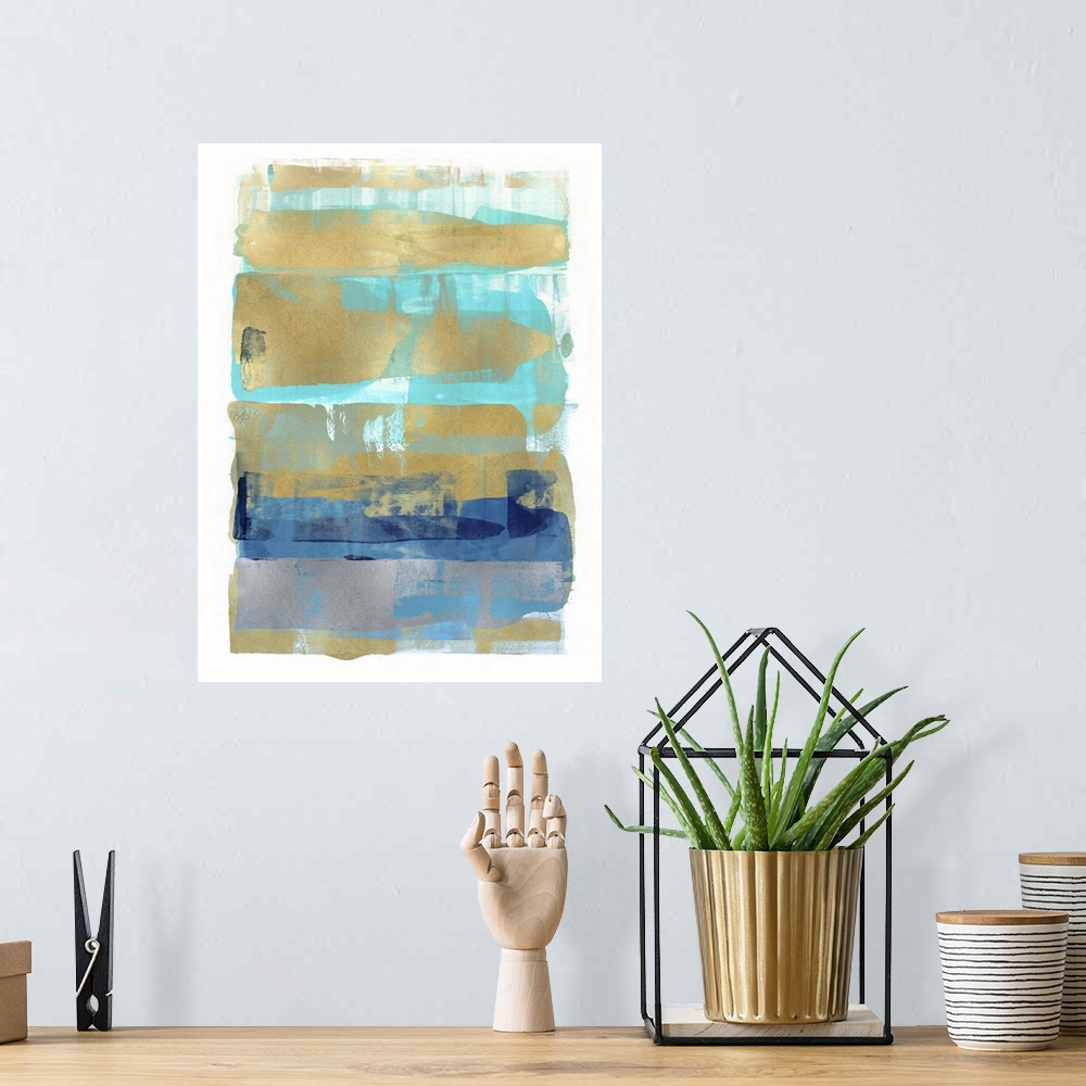 A bohemian room featuring Abstract Expressions Aqua