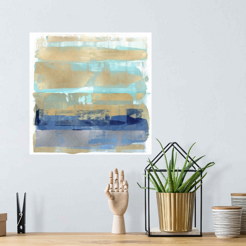 A bohemian room featuring Abstract Expressions Blue