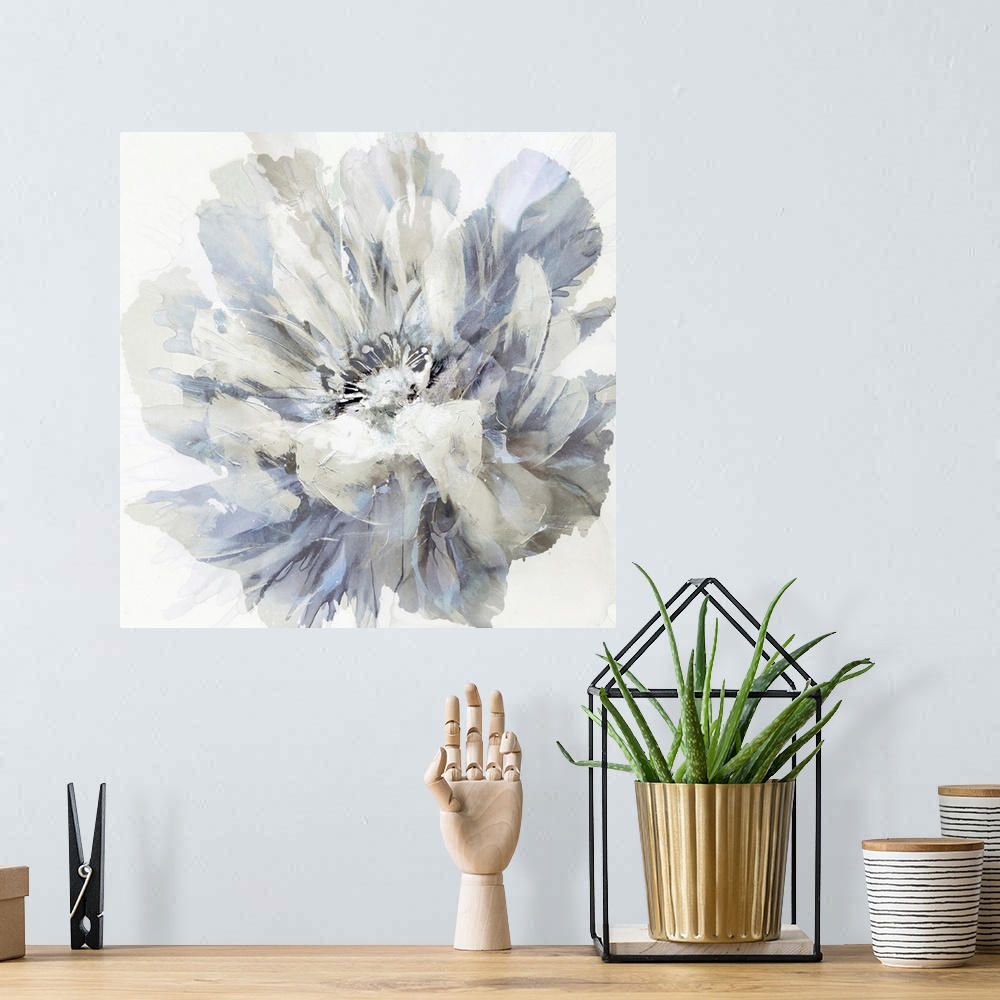 A bohemian room featuring Abstract Flower Grey