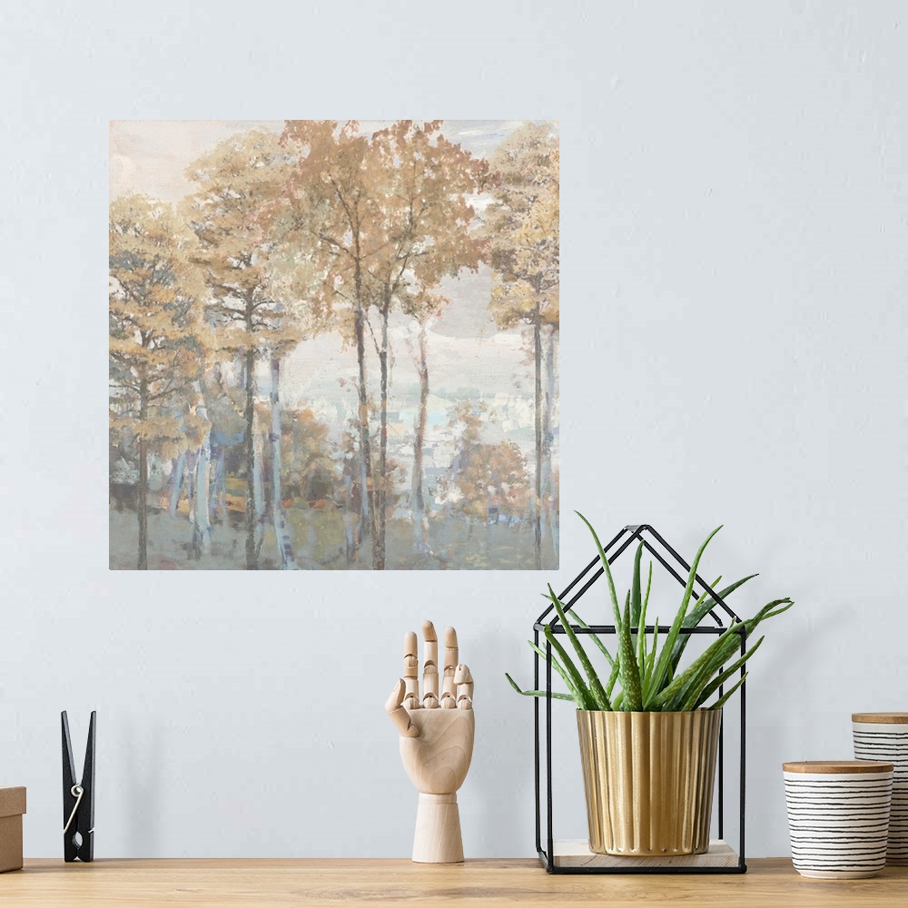 A bohemian room featuring Abstract Trees II