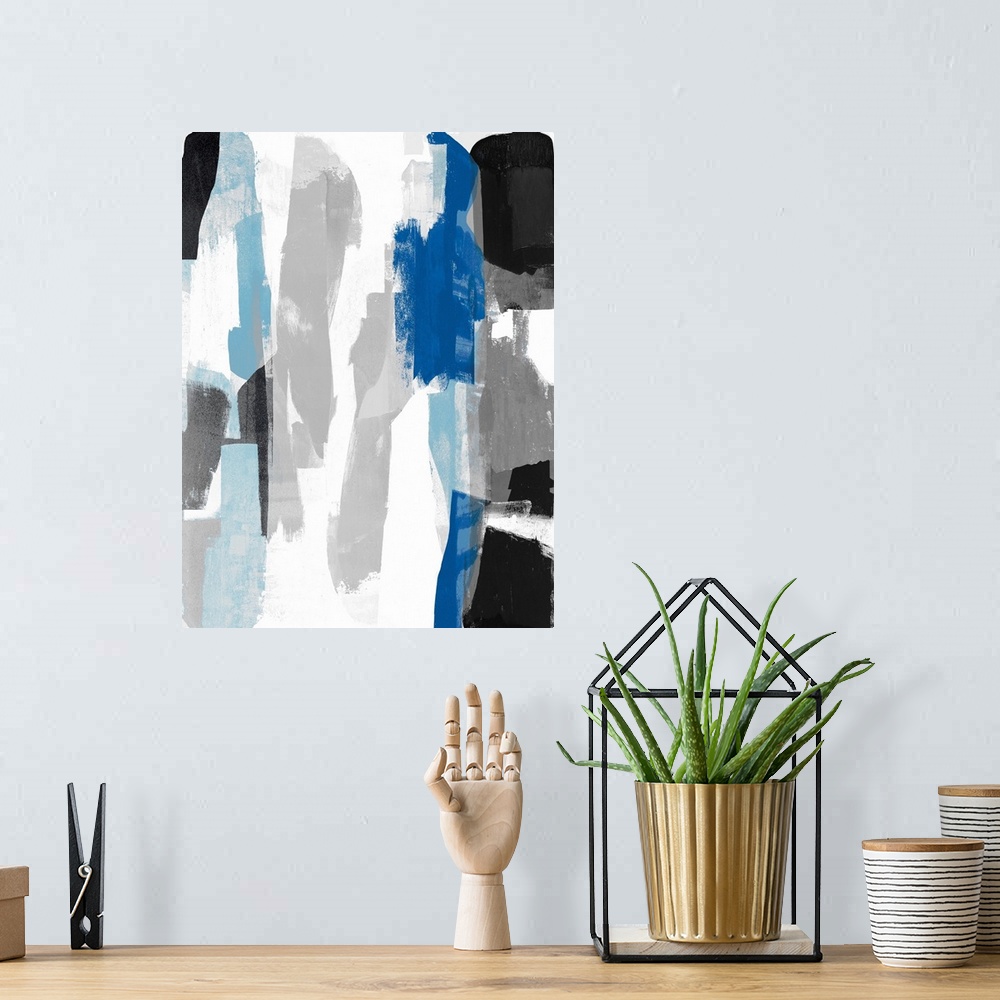 A bohemian room featuring Blue Abstracts 1